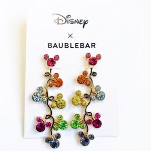Disney X Baublebar Mickey gold earrings